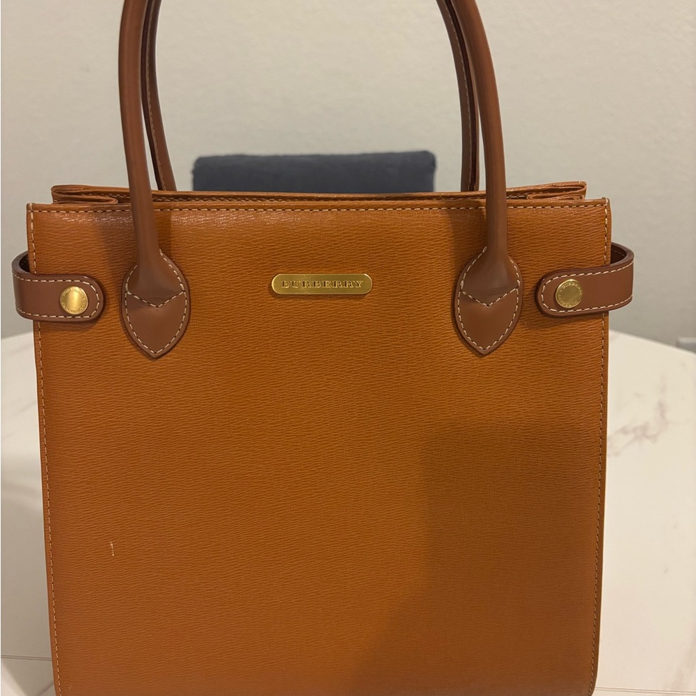Burberry Brown Tote with Gold Details